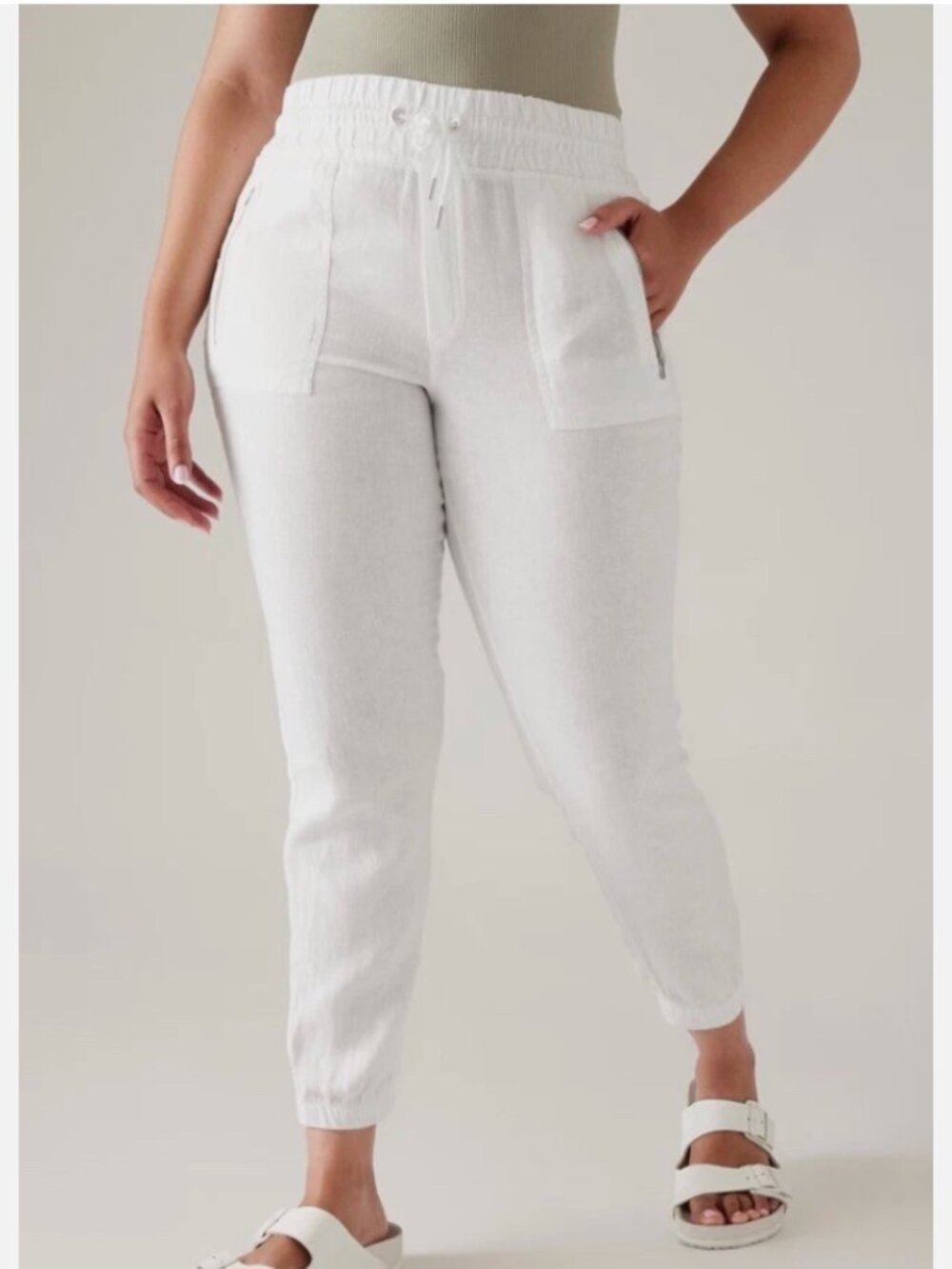 Athleta Cabo Linen Joggers, Size 20